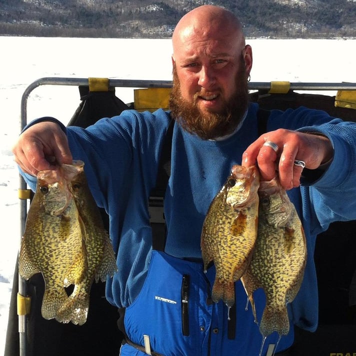 hardwater jigging for panfish in Vermont